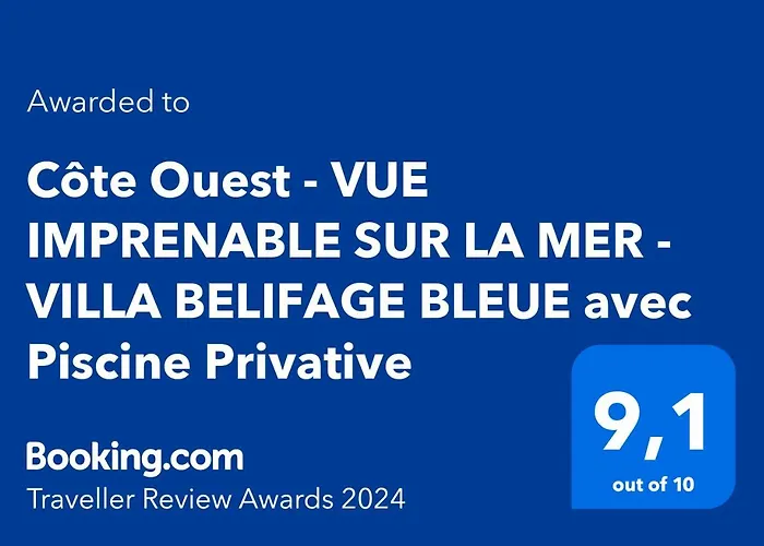 Côte Ouest - VUE IMPRENABLE SUR LA MER - VILLA BELIFAGE BLEUE avec Piscine Privative