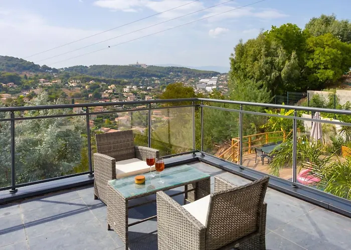 Villa Modern Super-Cannes Heated Pool, Parking, Clim, 7 Min To Cannes Beach