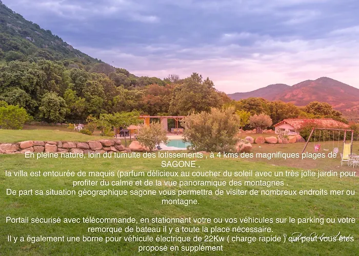 Grande villa de standing avec piscine à Sagone en Corse