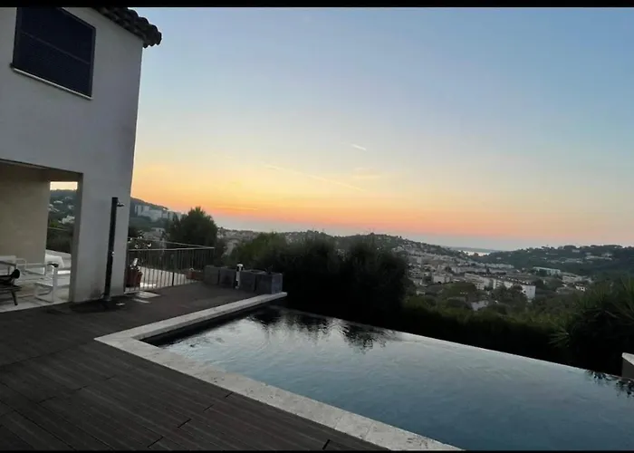 Villa Hélios - Panoramic Sea&City view - AC - Swimming pool - Luxury