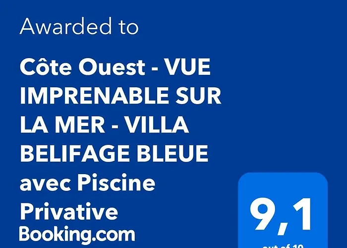 Côte Ouest - VUE IMPRENABLE SUR LA MER - VILLA BELIFAGE BLEUE avec Piscine Privative