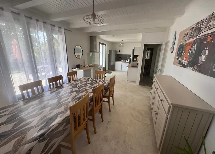 Villa Family Surf sur un terrain arborée et clos, calme et repos