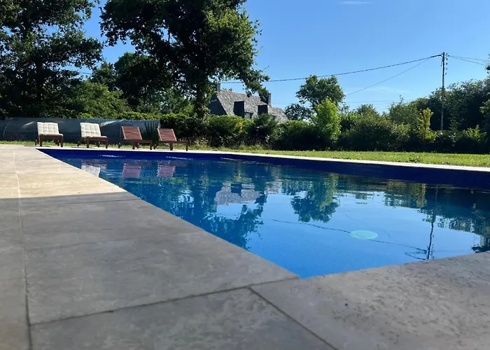 Priory at Kergudon Gîtes, Family gîte with pool