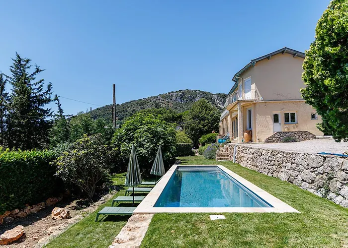 Villa 3 chambres avec piscine et vue mer - La Turbie proche Monaco