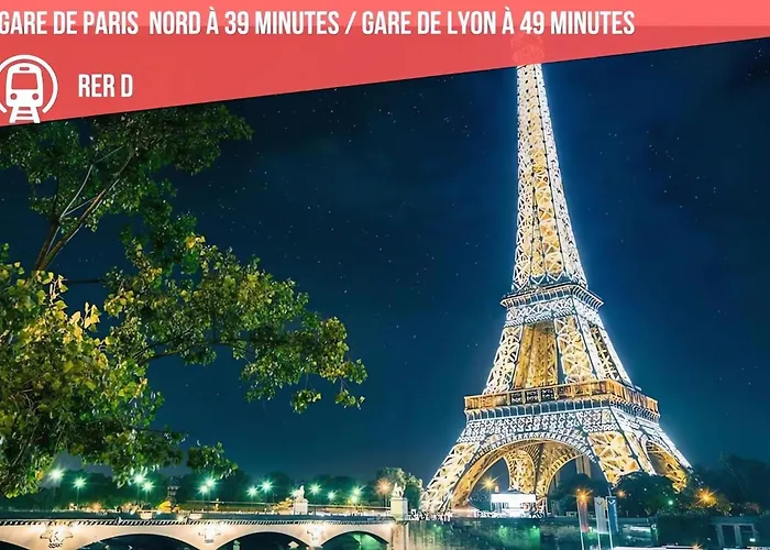 Maison entière climatisée pour 6 personnes avec parking proche Astérix, Roissy CDG, Chantilly, Le Bourget