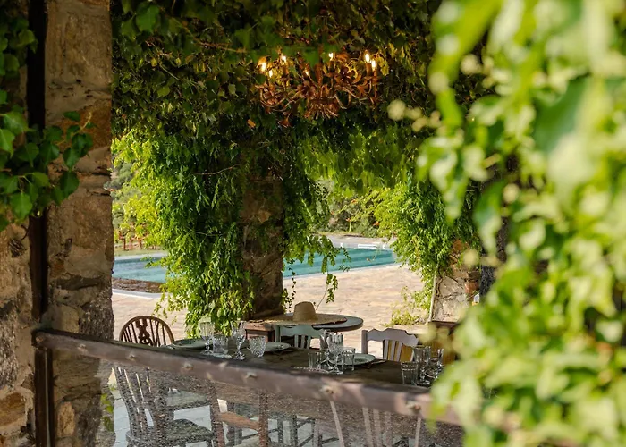Mas provençal avec piscine chauffée, tennis, pétanque, vue mer, 20 min St Tropez