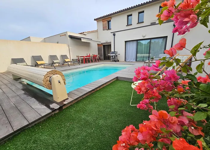 Villa Nananthée T5 de luxe,4-8 pers, piscine privée chauffée