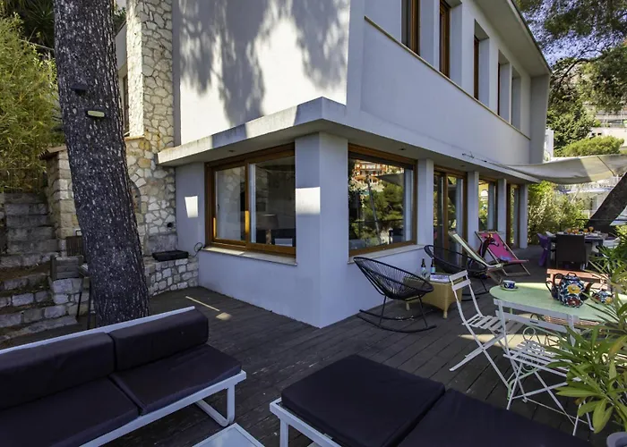 S13 Staywizus - Villa Panoramic Cap Ferrat View For 8 Ac Parking & Bbq
