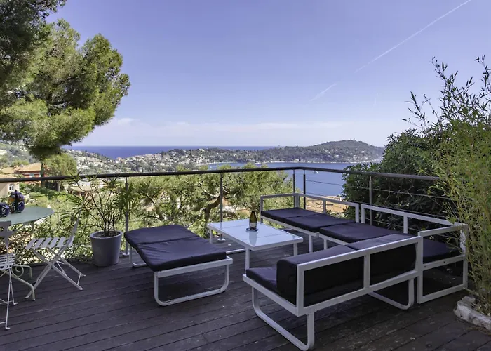 S13 Staywizus - Villa Panoramic Cap Ferrat View For 8 Ac Parking & Bbq