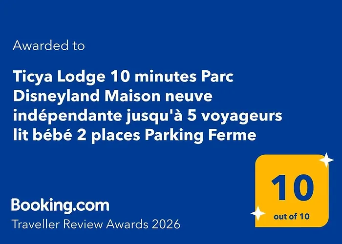 Ticya Lodge - Maison calme, neuve, proche de Disneyland Paris, parking privé
