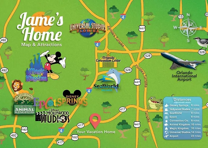 A - New 4 Bedroom Home - 5 Miles To Disney - Free Water Park - Private Pool
